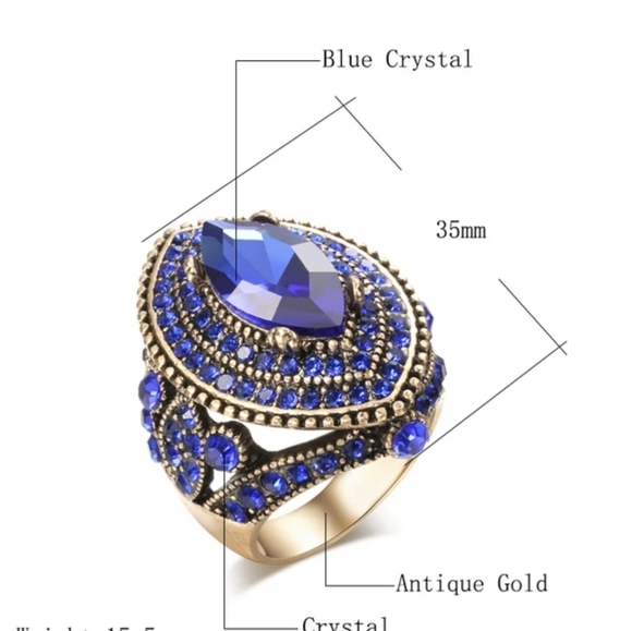 Turkish Vintage Looking Exaggerated Ring forWomen,Ottoman,Byzantian,Traditional - Picture 6 of 7